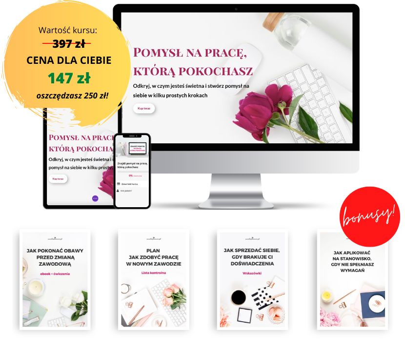 kurs Pomysł na siebie i 4 bonusy